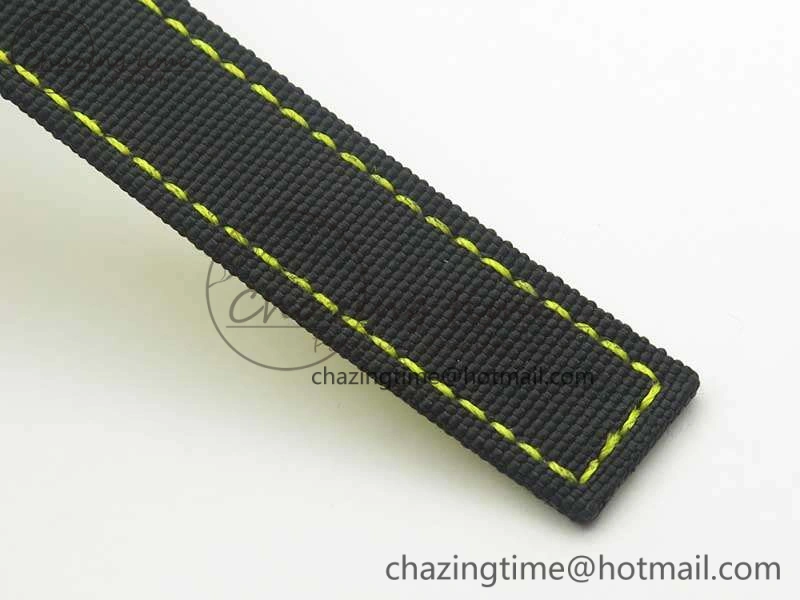 Aquaracer Calibre 43mm SS V6F Best Edition Black Textured Dial Ceramic Bezel On Nylon Strap A2824