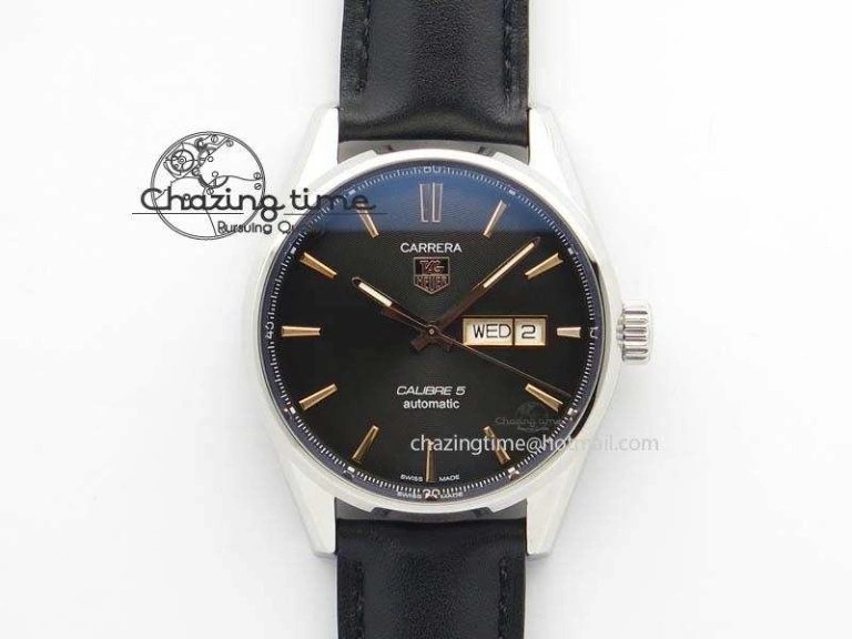 Aquaracer Calibre 43mm SS V6F Best Edition Black Textured Dial Ceramic Bezel On Nylon Strap A2824
