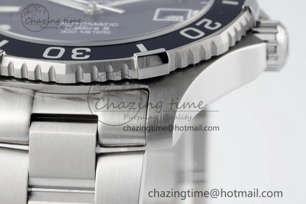 Aquaracer Calibre 5 41.5mm TARF 1:1 Best Edition Black Dial Black Bezel on SS Bracelet SW200