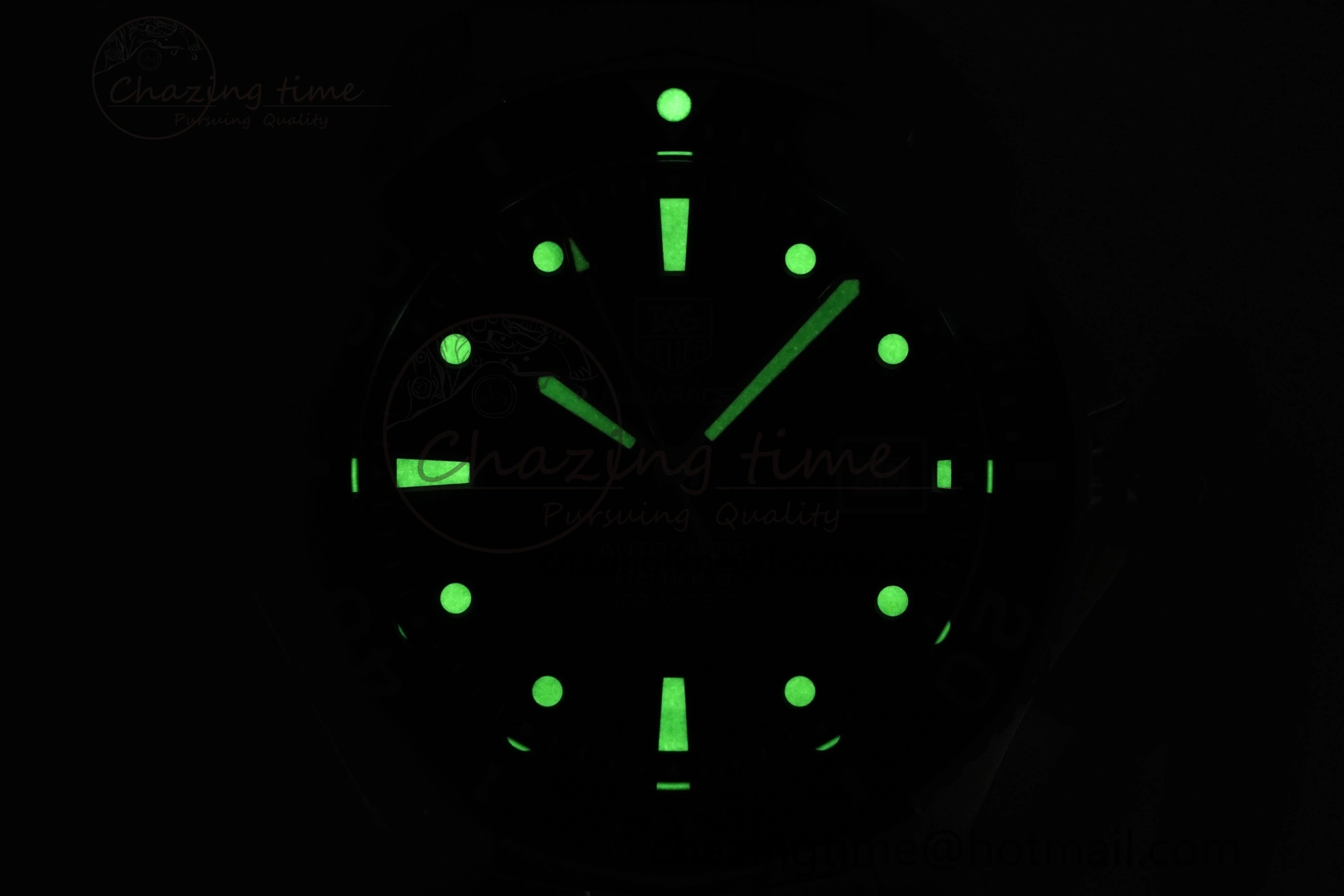 Aquaracer Calibre 5 41.5mm TARF 1:1 Best Edition Black Dial Black Bezel on SS Bracelet SW200