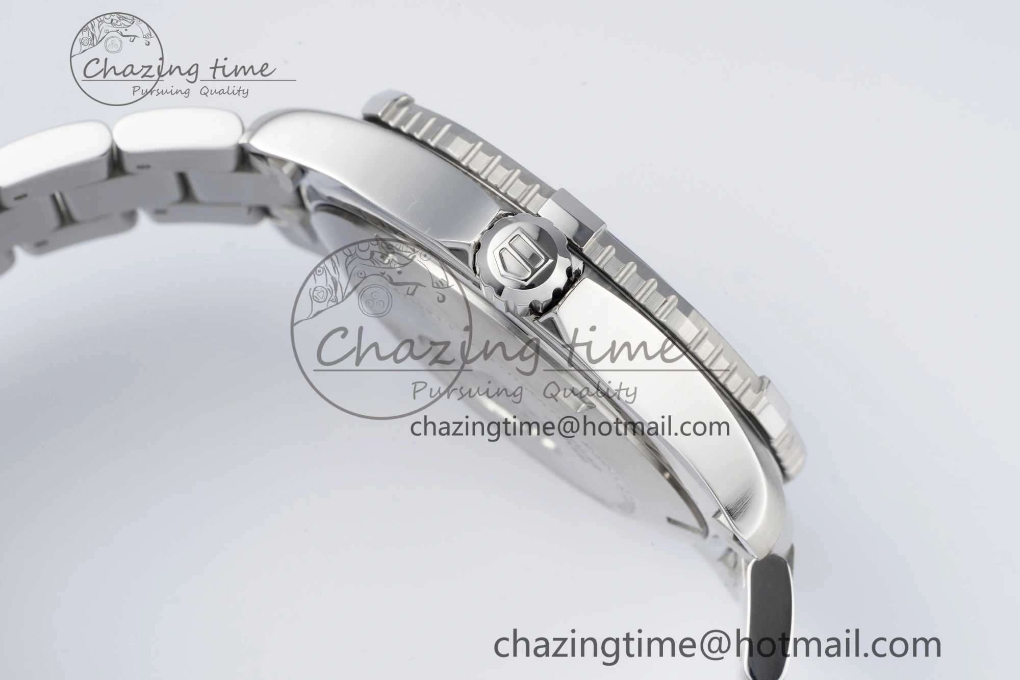 Aquaracer Calibre 5 41.5mm TARF 1:1 Best Edition Blue Dial Blue Bezel on SS Bracelet SW200