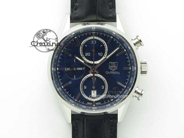 Aquaracer Calibre 5 44mm TARF 1:1 Best Edition Blue Dial SS Bezel on SS Bracelet SW200