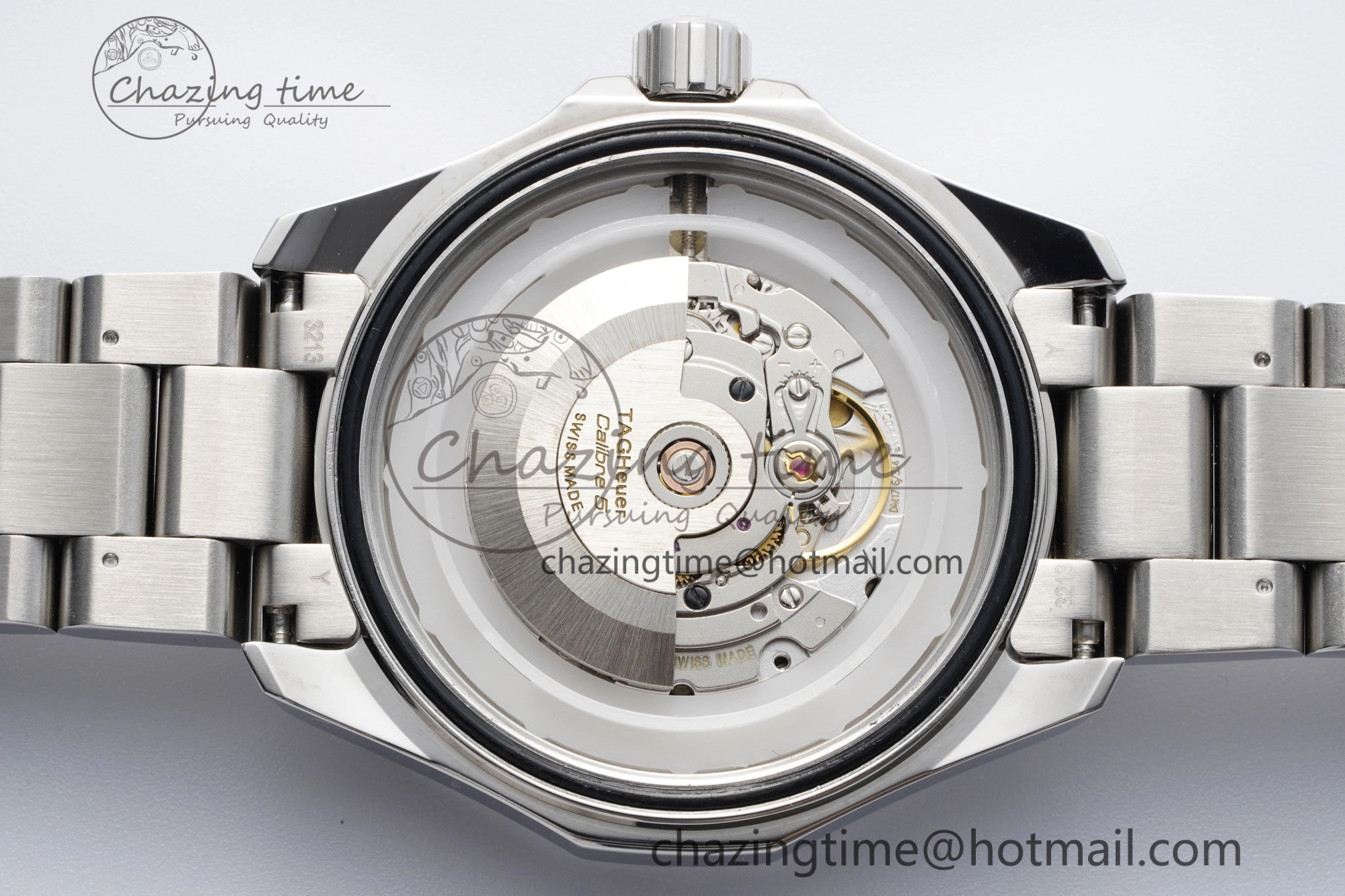 Aquaracer Calibre 5 44mm TARF 1:1 Best Edition White Dial SS Bezel on SS Bracelet SW200