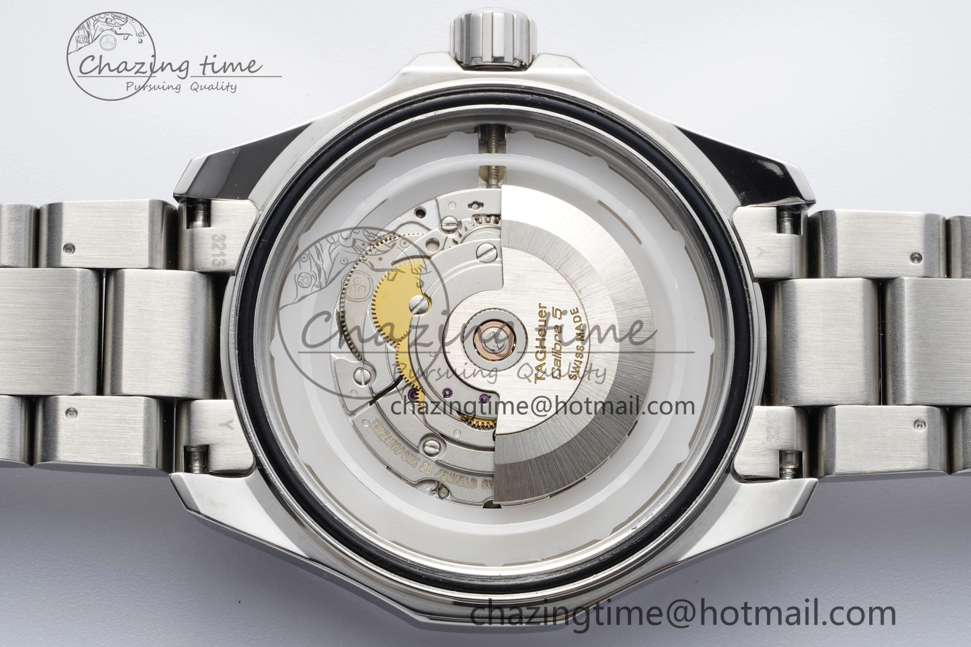 Aquaracer Calibre 5 44mm TARF 1:1 Best Edition White Dial SS Bezel on SS Bracelet SW200