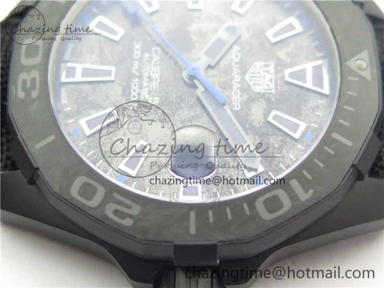 Aquaracer Calibre 5 Blue Carbon TBF 1:1 Best Edition Carbon Dial on Nylon Strap A2824