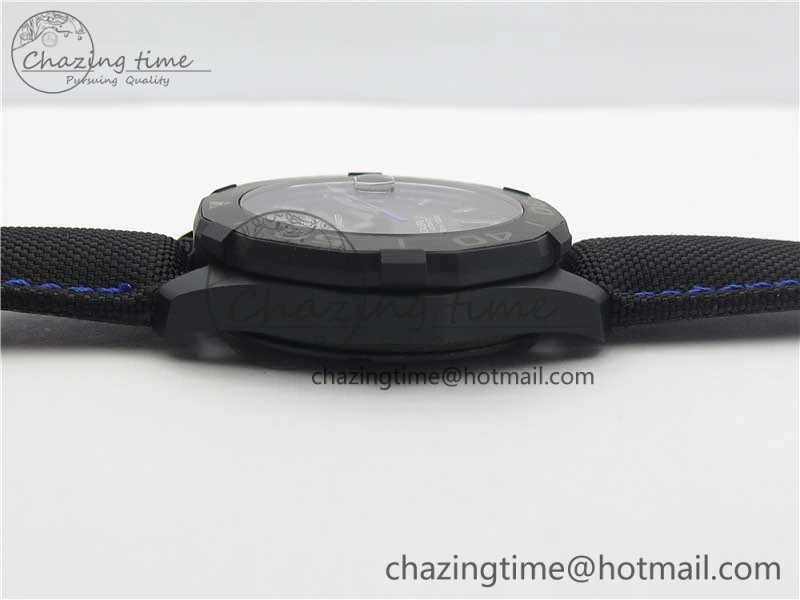 Aquaracer Calibre 5 Blue Carbon TBF 1:1 Best Edition Carbon Dial on Nylon Strap A2824