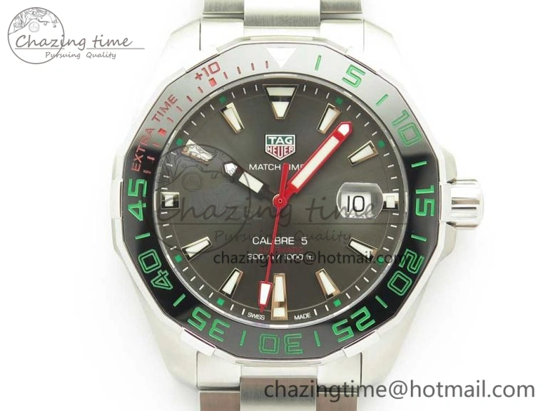 Aquaracer Calibre 5 CSL 43mm SS GSF 1:1 Best Edition Gray Dial on SS Bracelet A2824