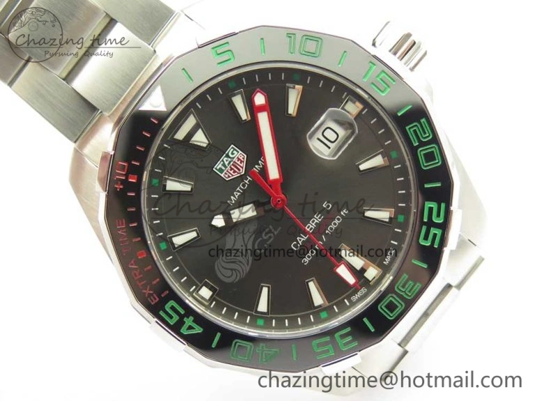 Aquaracer Calibre 5 CSL 43mm SS GSF 1:1 Best Edition Gray Dial on SS Bracelet A2824
