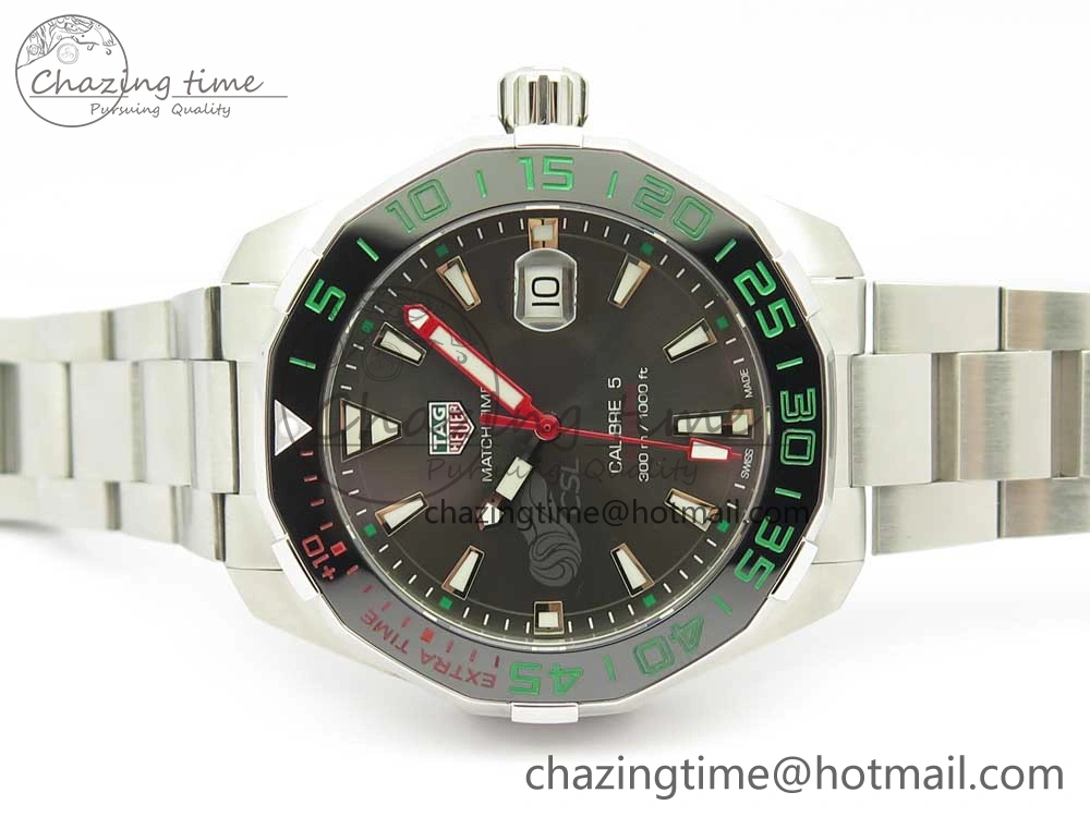 Aquaracer Calibre 5 CSL 43mm SS GSF 1:1 Best Edition Gray Dial on SS Bracelet A2824