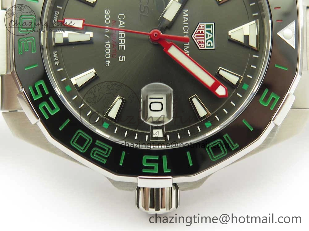 Aquaracer Calibre 5 CSL 43mm SS GSF 1:1 Best Edition Gray Dial on SS Bracelet A2824