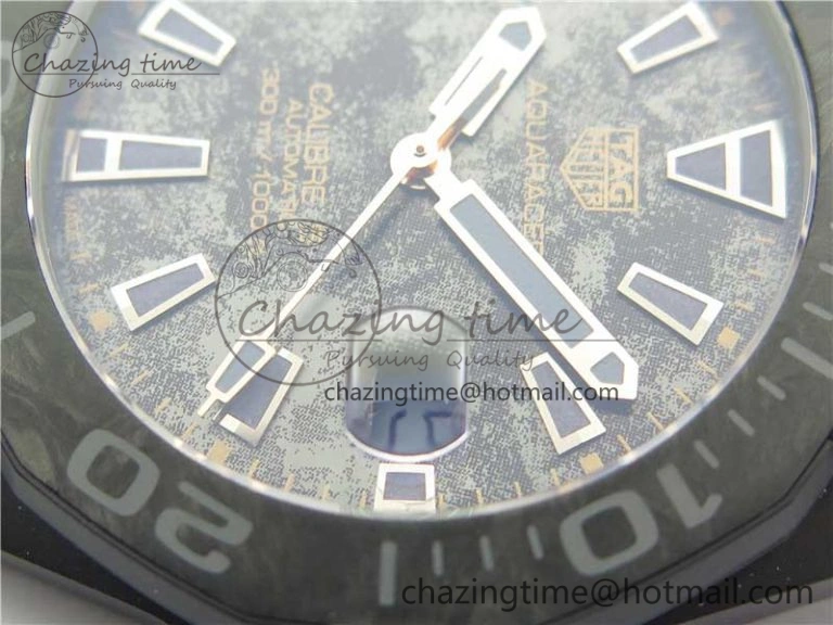 Aquaracer Calibre 5 Gold Carbon TBF 1:1 Best Edition Carbon Dial on Nylon Strap A2824