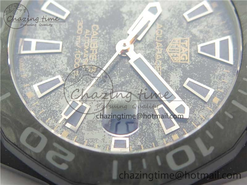 Aquaracer Calibre 5 Gold Carbon TBF 1:1 Best Edition Carbon Dial on Nylon Strap A2824