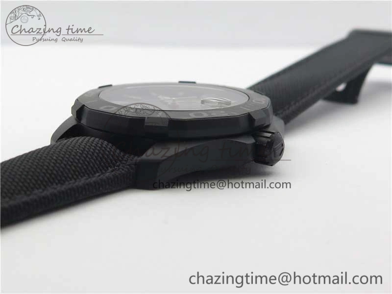 Aquaracer Calibre 5 Gold Carbon TBF 1:1 Best Edition Carbon Dial on Nylon Strap A2824