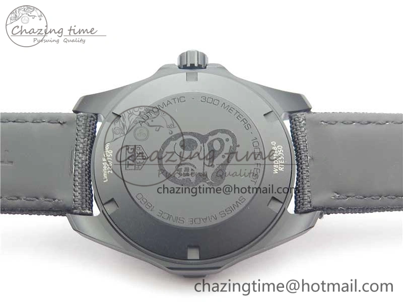 Aquaracer Calibre 5 Gold Carbon TBF 1:1 Best Edition Carbon Dial on Nylon Strap A2824