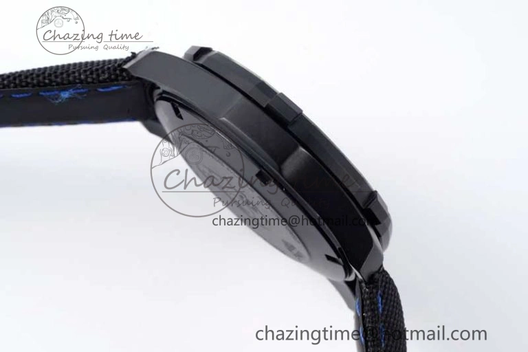 Aquaracer Calibre 5 PVD 41mm TARF 1:1 Best Edition Carbon Blue Dial on Black Nylon Strap SW200