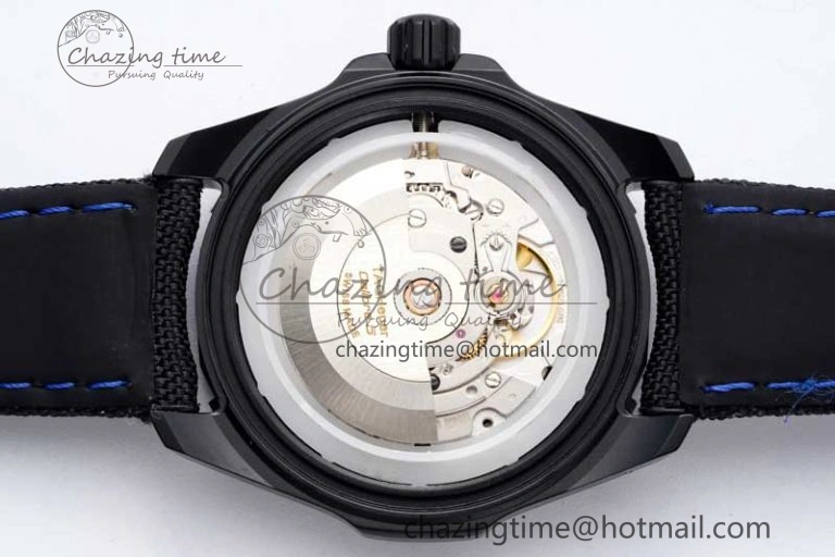 Aquaracer Calibre 5 PVD 41mm TARF 1:1 Best Edition Carbon Blue Dial on Black Nylon Strap SW200