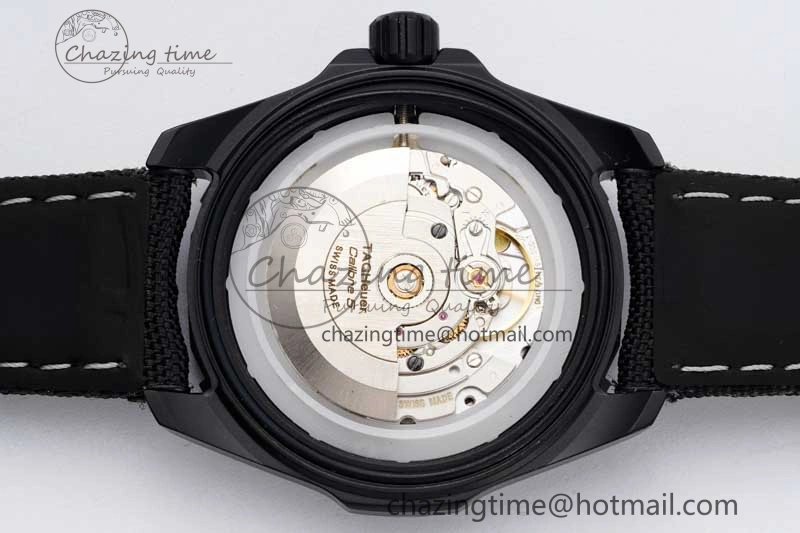 Aquaracer Calibre 5 PVD 41mm TARF 1:1 Best Edition Carbon RG Dial on Black Nylon Strap SW200