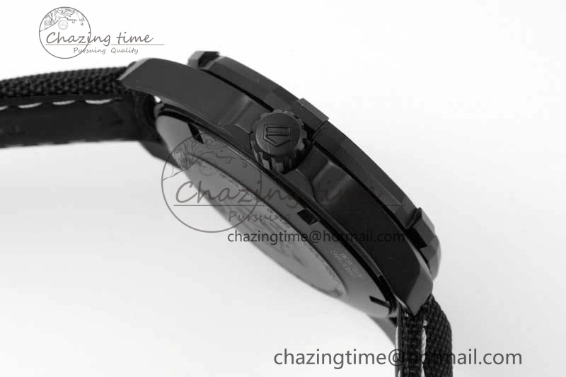 Aquaracer Calibre 5 PVD 41mm TARF 1:1 Best Edition Carbon RG Dial on Black Nylon Strap SW200