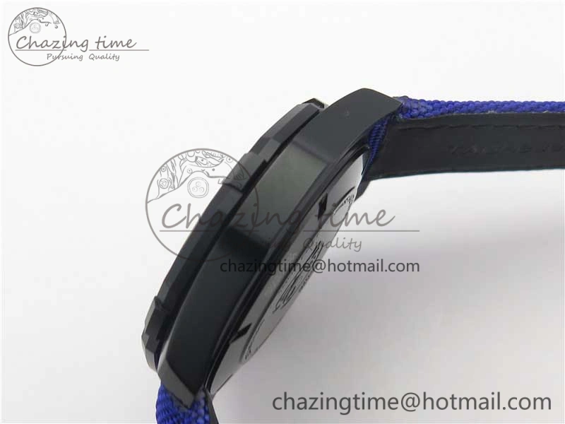 Aquaracer Calibre 5 PVD 43mm V6F 1:1 Best Edition Black Blue Dial on Blue Nylon Strap A2824