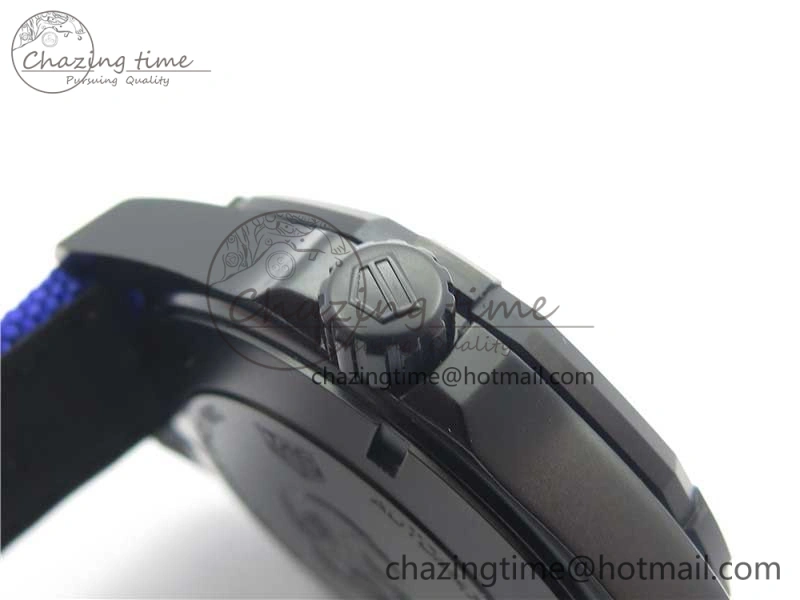 Aquaracer Calibre 5 PVD 43mm V6F 1:1 Best Edition Black Blue Dial on Blue Nylon Strap A2824