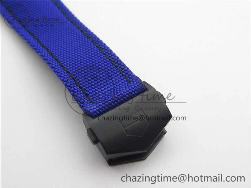 Aquaracer Calibre 5 PVD 43mm V6F 1:1 Best Edition Black Blue Dial on Blue Nylon Strap A2824