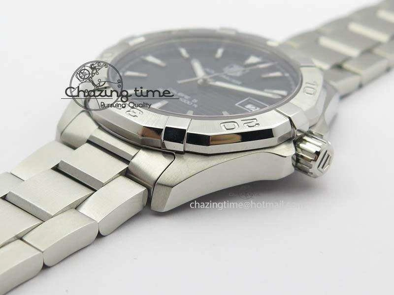 Aquaracer Calibre 5 SS 1:1 Best Edition Black Dial On SS Bracelet A2824