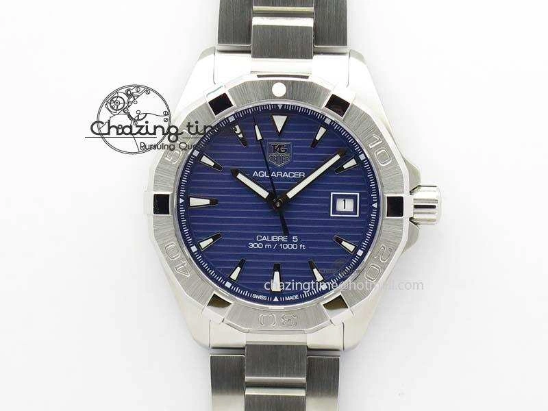 Aquaracer Calibre 5 SS 1:1 Best Edition Blue Dial On SS Bracelet A2824