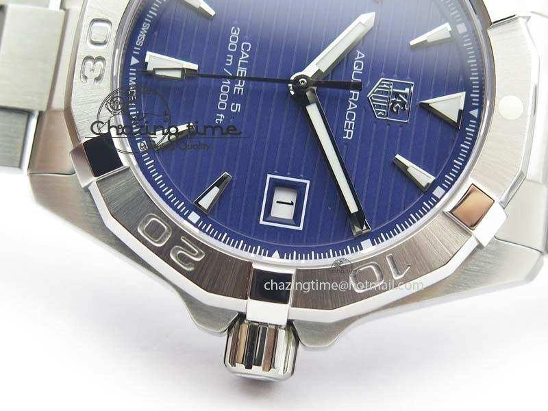 Aquaracer Calibre 5 SS 1:1 Best Edition Blue Dial On SS Bracelet A2824