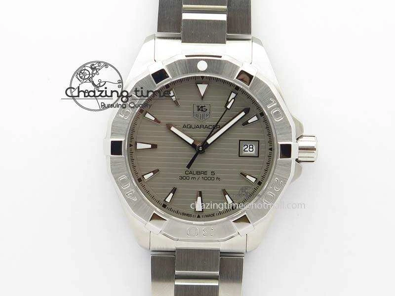 Aquaracer Calibre 5 SS 1:1 Best Edition Gray Dial On SS Bracelet A2824