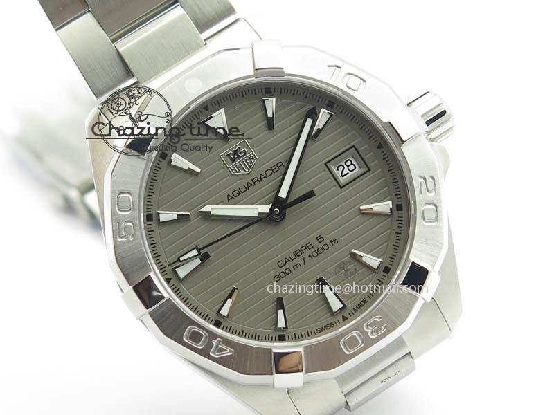 Aquaracer Calibre 5 SS 1:1 Best Edition Gray Dial On SS Bracelet A2824