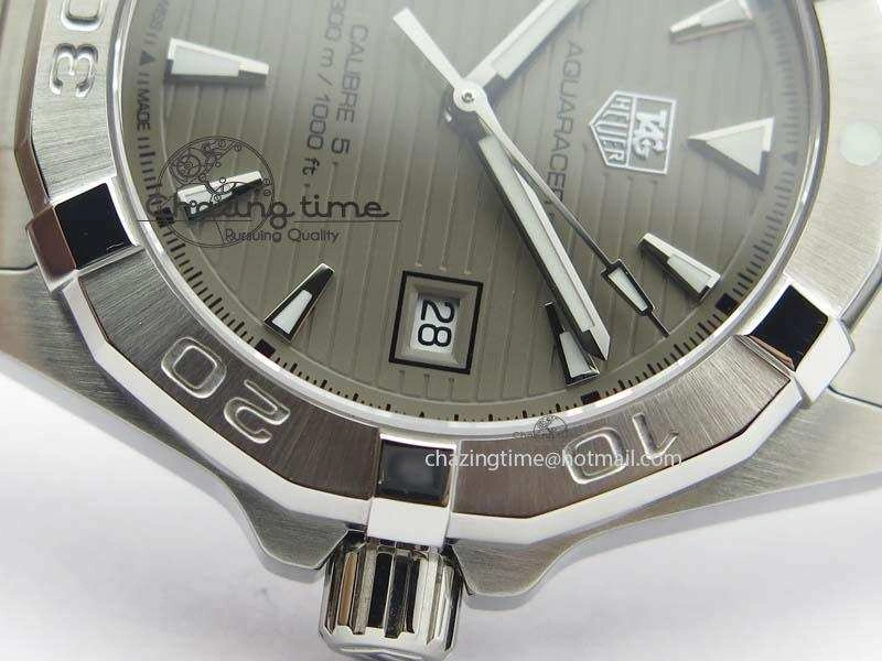 Aquaracer Calibre 5 SS 1:1 Best Edition Gray Dial On SS Bracelet A2824