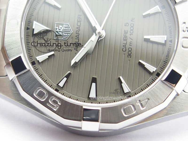 Aquaracer Calibre 5 SS 1:1 Best Edition Gray Dial On SS Bracelet A2824