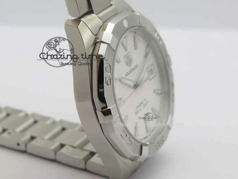 Aquaracer Calibre 5 SS 1:1 Best Edition White Dial On SS Bracelet A2824
