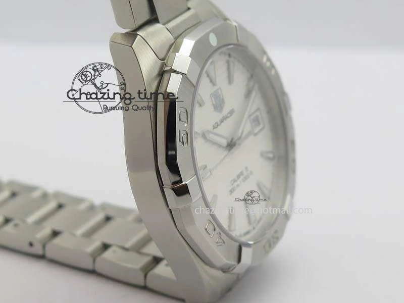 Aquaracer Calibre 5 SS 1:1 Best Edition White Dial On SS Bracelet A2824