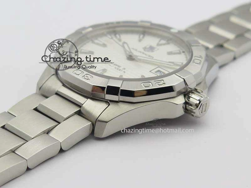 Aquaracer Calibre 5 SS 1:1 Best Edition White Dial On SS Bracelet A2824