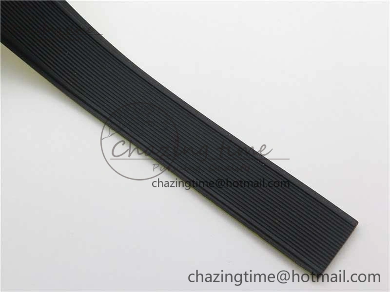 Aquaracer Calibre 5 SS 43mm V6F 1:1 Best Edition Black Dial 2 Yellow Line on Black Rubber Strap A2824