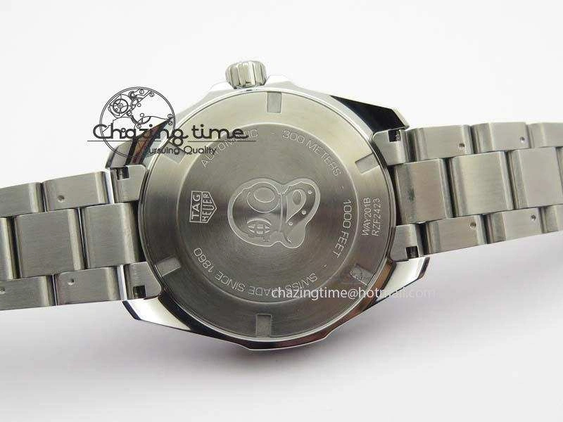 Aquaracer Calibre 5 SS MKF 1:1 Best Edition Blue Textured Dial Ceramic Bezel On SS Bracelet A2824