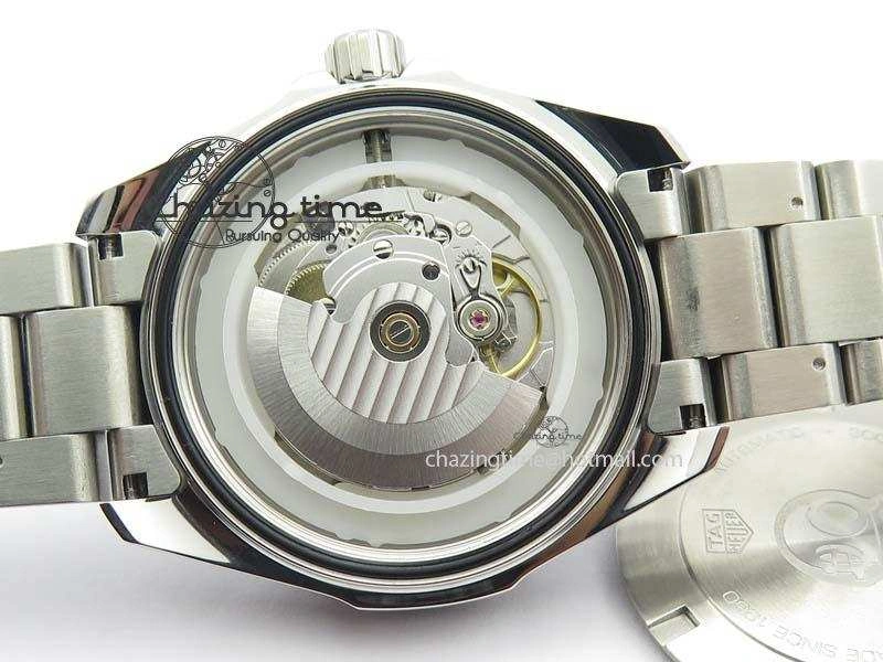 Aquaracer Calibre 5 SS MKF 1:1 Best Edition Blue Textured Dial Ceramic Bezel On SS Bracelet A2824