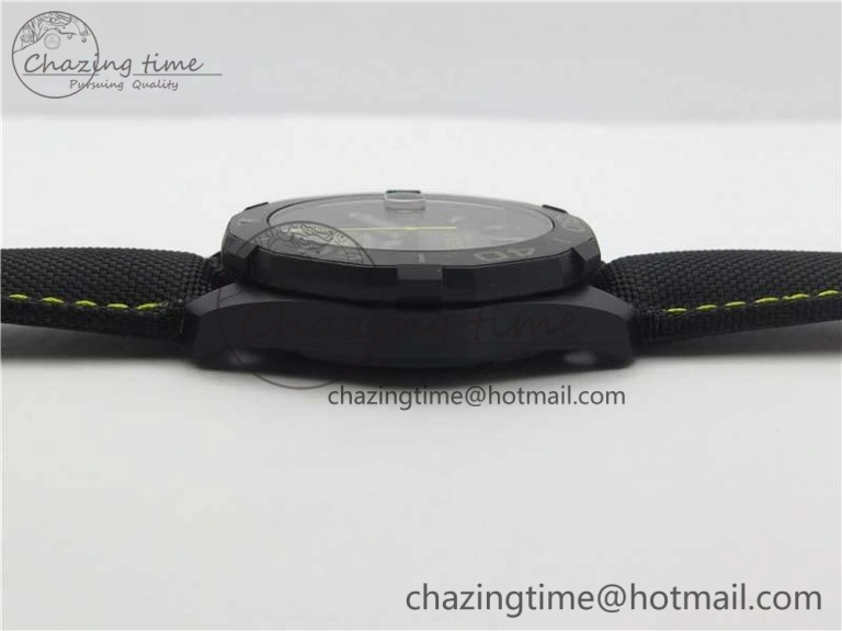 Aquaracer Calibre 5 Yellow Carbon TBF 1:1 Best Edition Carbon Dial on Nylon Strap A2824