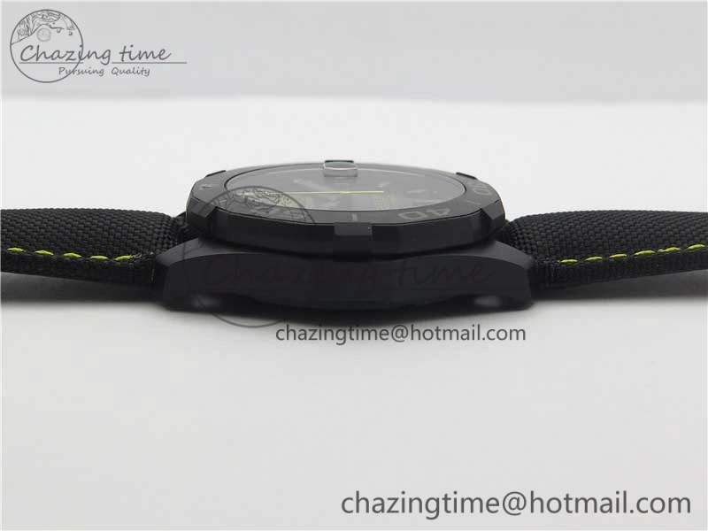 Aquaracer Calibre 5 Yellow Carbon TBF 1:1 Best Edition Carbon Dial on Nylon Strap A2824