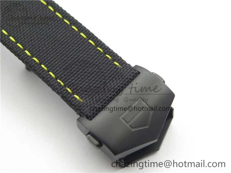 Aquaracer Calibre 5 Yellow Carbon TBF 1:1 Best Edition Carbon Dial on Nylon Strap A2824