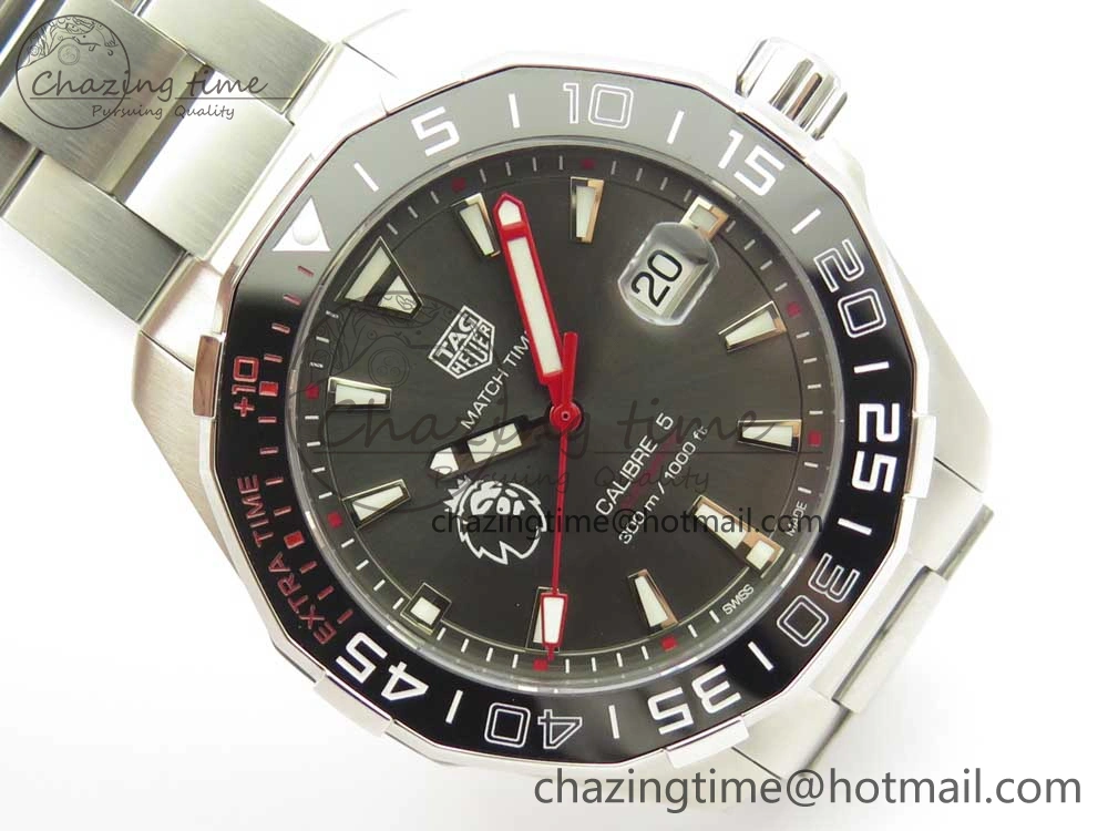 Aquaracer English Premier League Limited 43mm SS GSF 1:1 Best Edition Gray Dial on SS Bracelet A2824