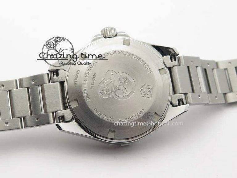 Aquaracer Ladies SS MOP White Diamond Markers Dial On SS Bracelet Swiss Quartz