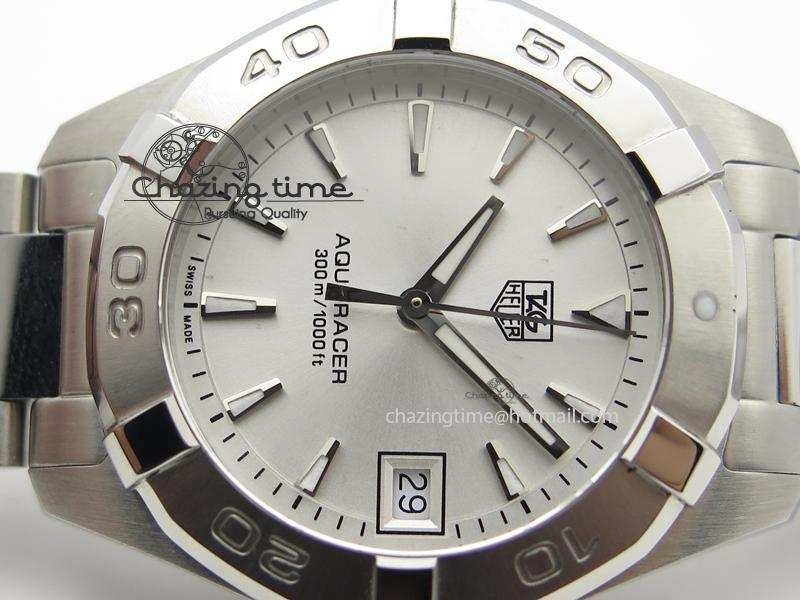Aquaracer Ladies SS White Stick Markers Dial On SS Bracelet Swiss Quartz