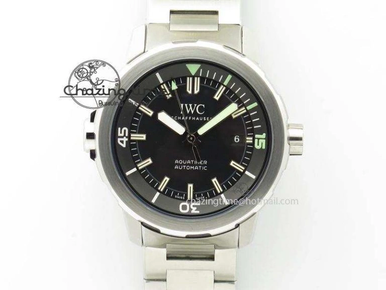 Aquatimer Automatic IW329002 V6F 1:1 Best Edition Black Dial On SS Bracelet MIYOTA 9015