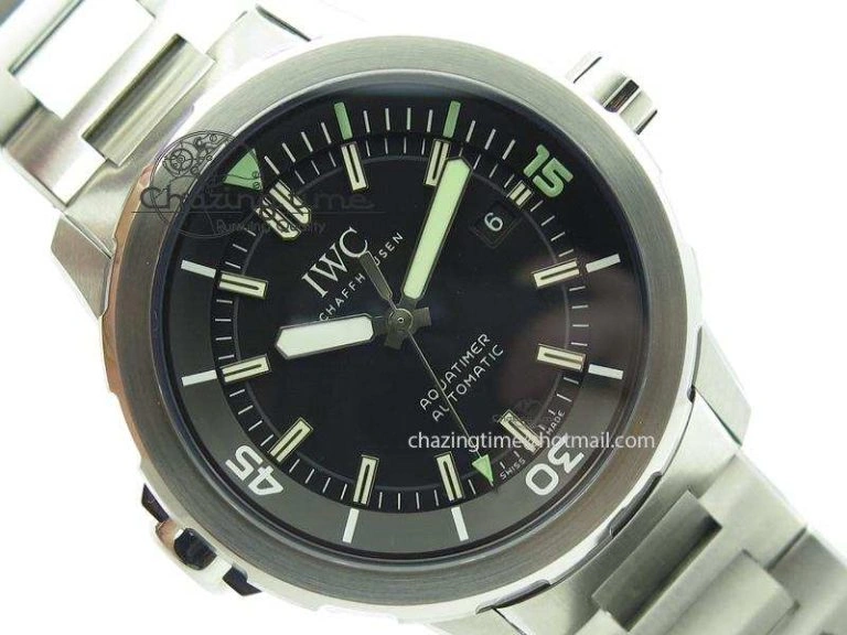 Aquatimer Automatic IW329002 V6F 1:1 Best Edition Black Dial On SS Bracelet MIYOTA 9015