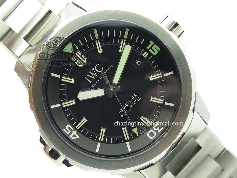 Aquatimer Automatic IW329002 V6F 1:1 Best Edition Black Dial On SS Bracelet MIYOTA 9015