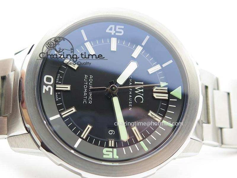 Aquatimer Automatic IW329002 V6F 1:1 Best Edition Black Dial On SS Bracelet MIYOTA 9015