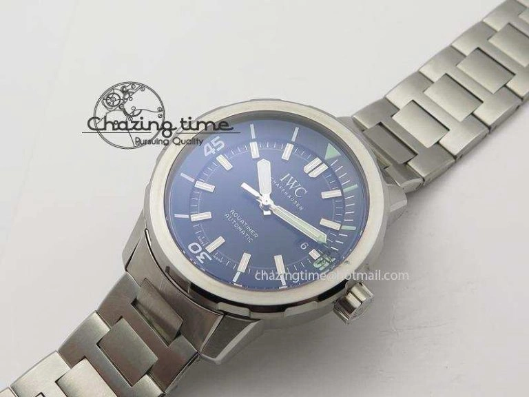 Aquatimer Automatic IW329002 V6F 1:1 Best Edition Black Dial On SS Bracelet MIYOTA 9015