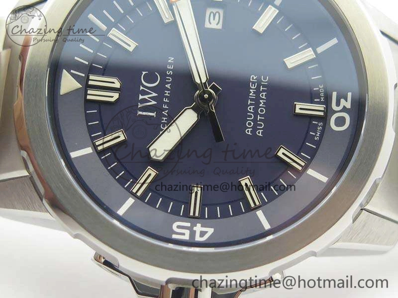 Aquatimer Automatic IW329004 V6F 1:1 Best Edition Blue Dial On SS Bracelet MIYOTA9015